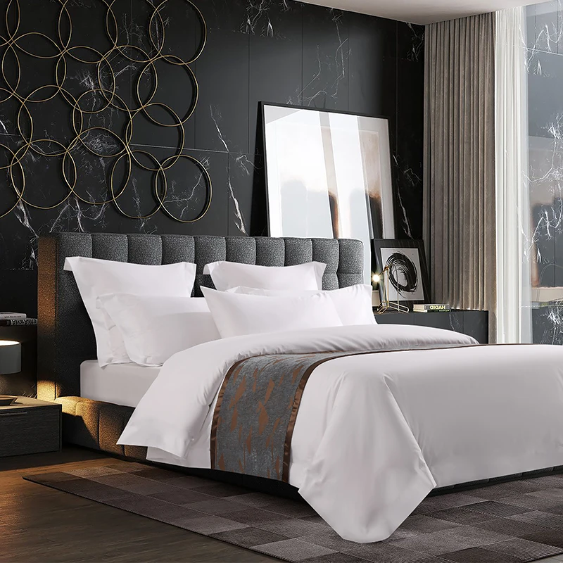 丽豪居宾馆酒店全棉单人被套纯色被单双人涤棉纯棉被被套单人被罩