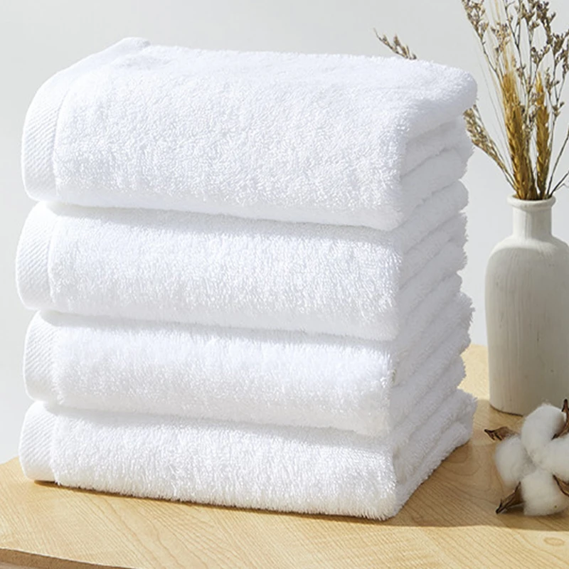 丽豪酒店同款全棉面巾毛巾成人家用洗澡加厚加厚柔软加大纯白