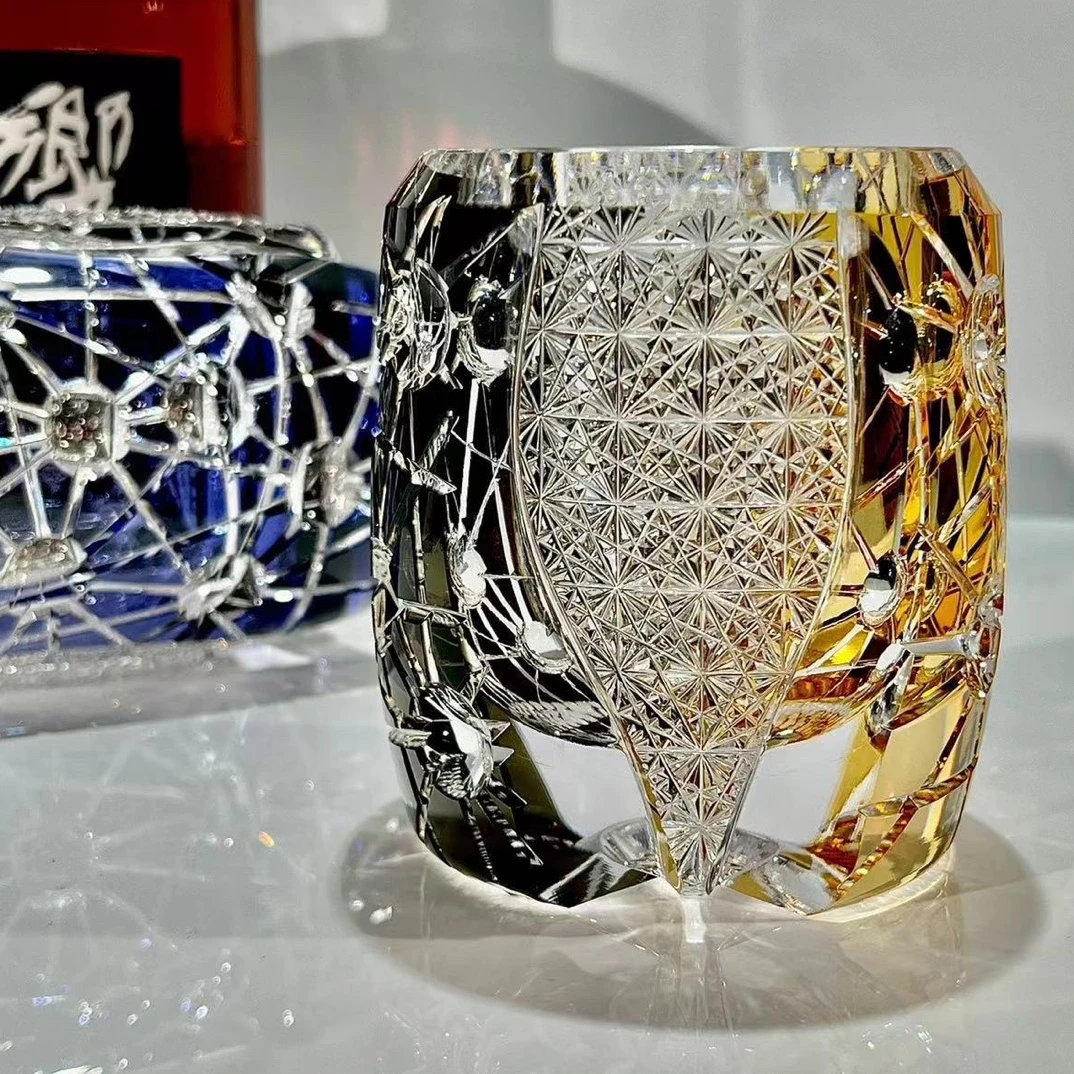 【限量减价】江户切子惑星无铅水晶玻璃手工水晶杯家用杯子商务送礼