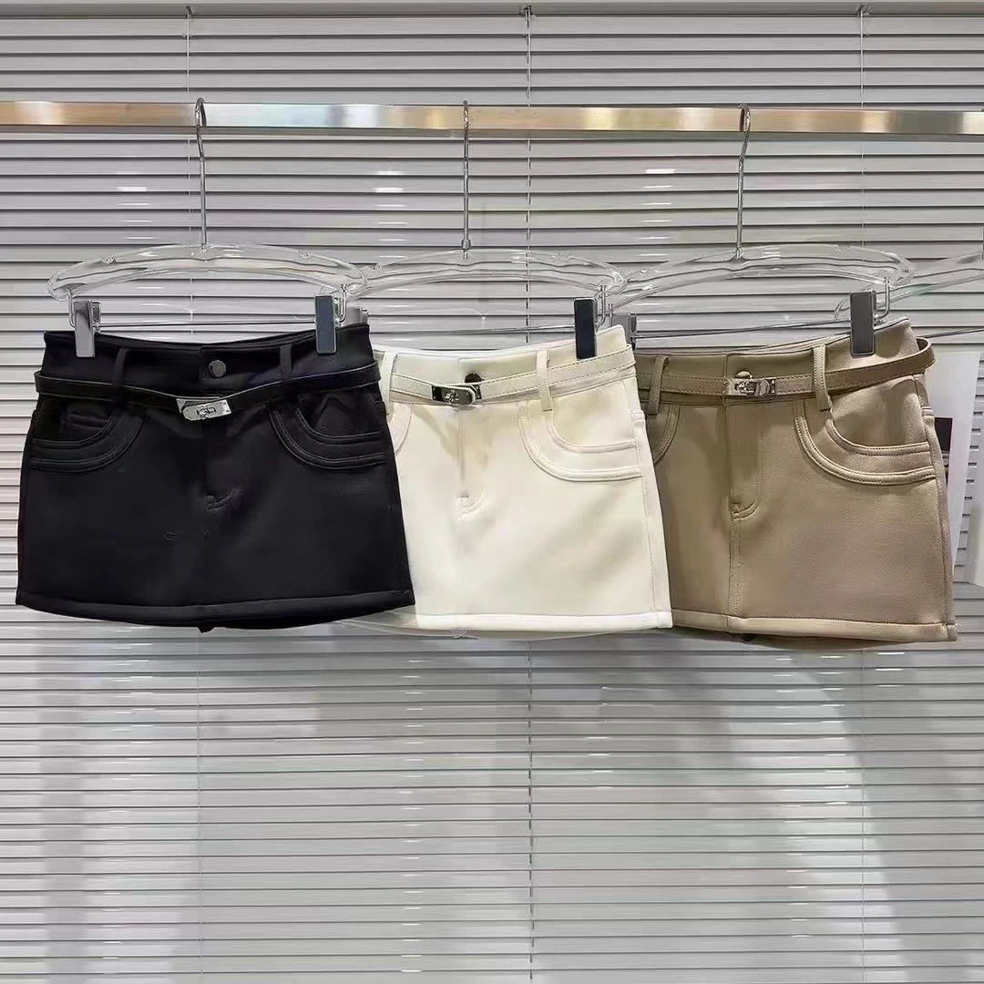 高腰显瘦A字半身裙1241