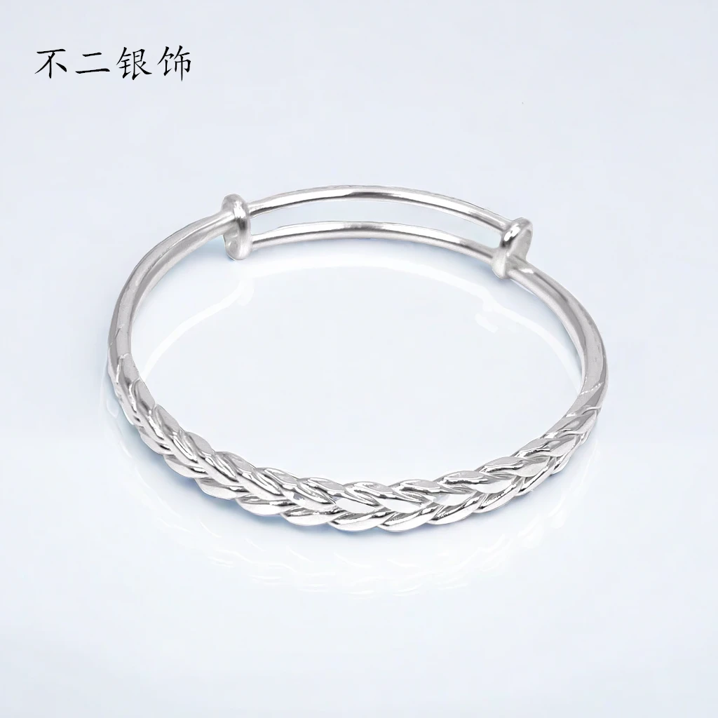 足银手镯 【A23】21.2克麦穗平安手镯穗穗平安款足银个性简约百搭