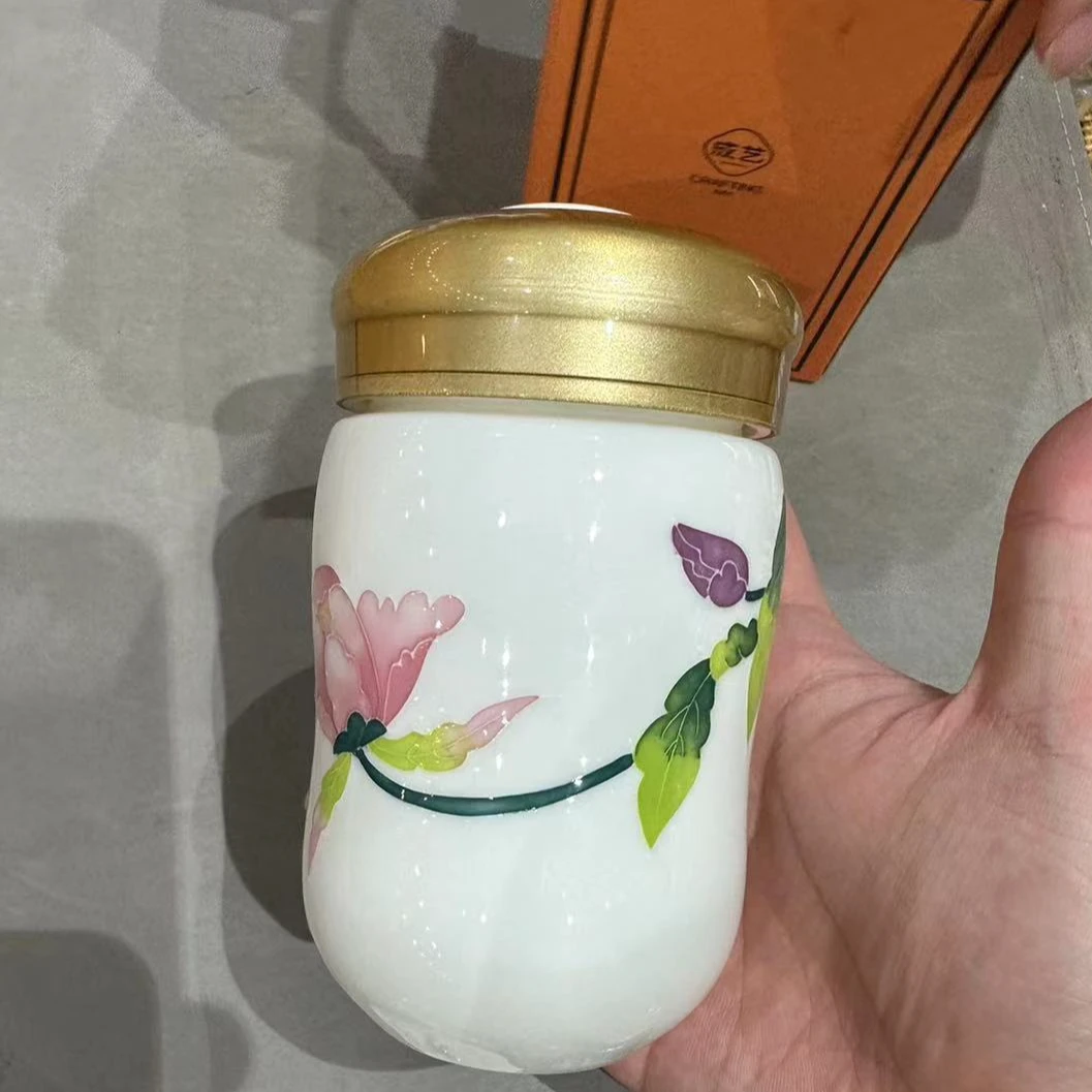 陶瓷高端满堂春家用款能量保温杯茶具茶器成艺家精美YY3412