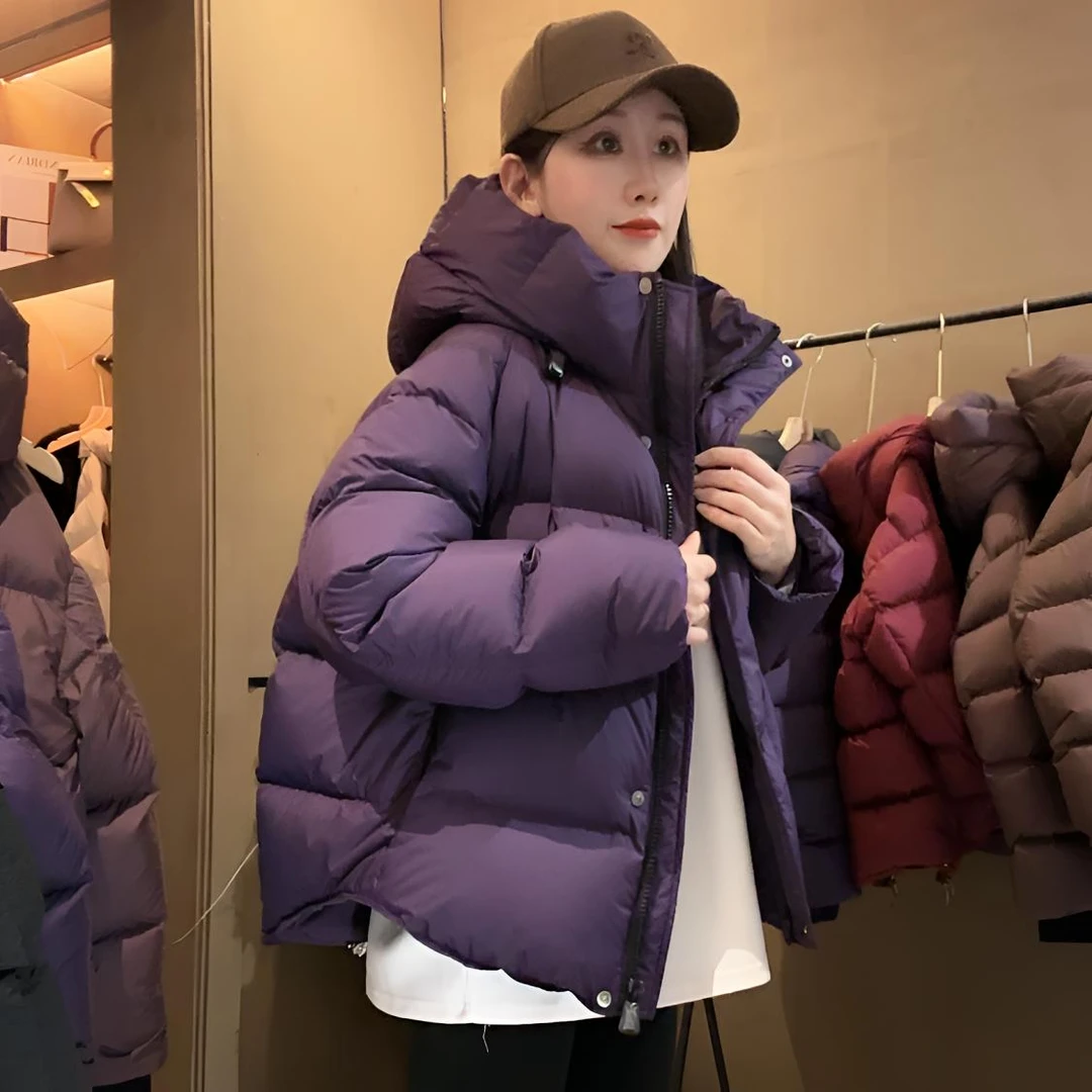 时尚洋气设计感羽绒服新标白鸭绒韩版新款加厚羽绒服女宽松p