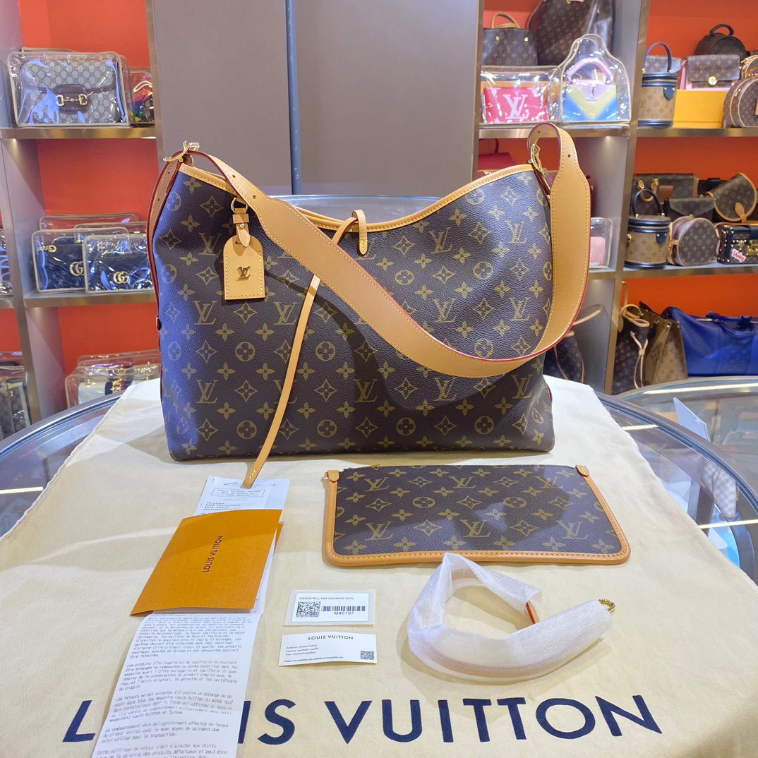 全新未使用 LV LV 芯片 carryall 中号 23年2月购入有票
