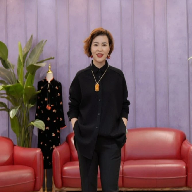【长款】S25SY369216翻领排扣羊毛衬衫上衣
