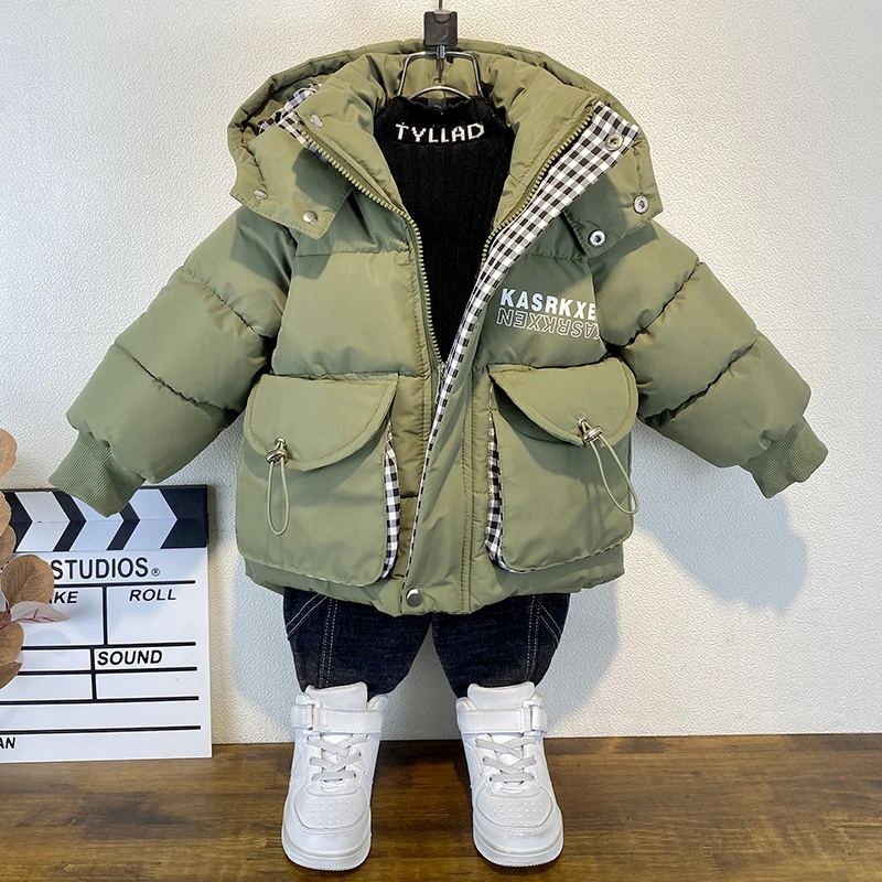 男童冬季棉衣2024新款洋气儿童冬款加厚外套时髦痞帅宝宝保暖棉服