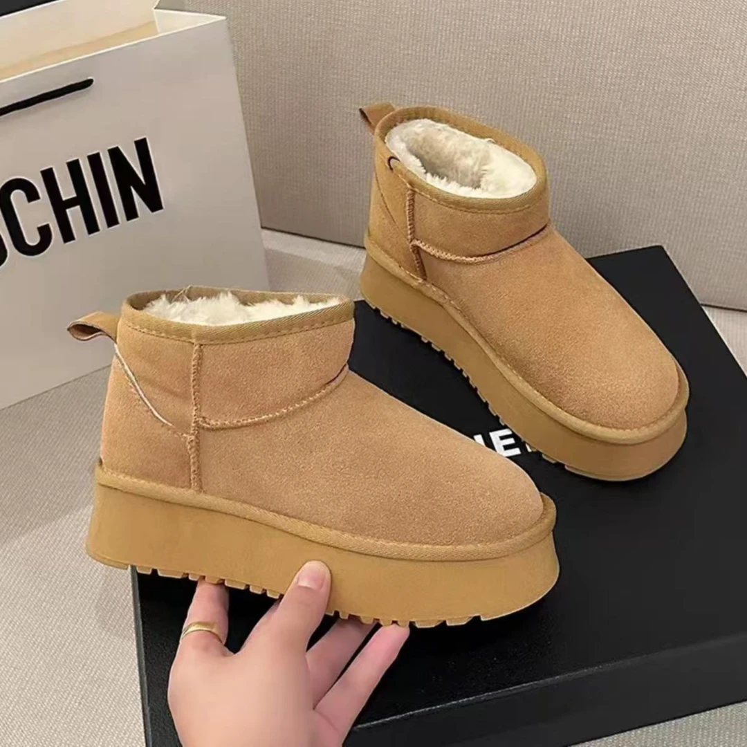 【几里与麻】AVINI/ 艾微妮冬季保暖防寒女士雪地棉鞋3383