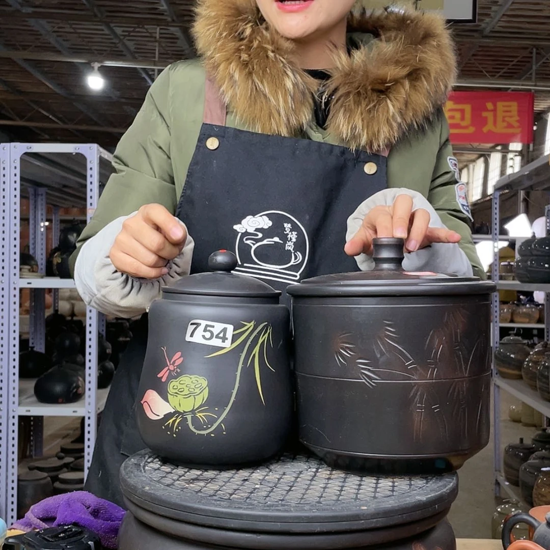 【闪购商品】陶瓷罐754一对