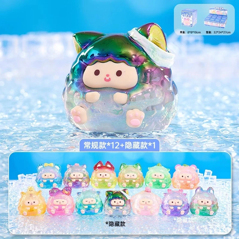 透明电镀款福气多多盲盒手办摆件创意可爱桌面装饰品摆件手办礼物