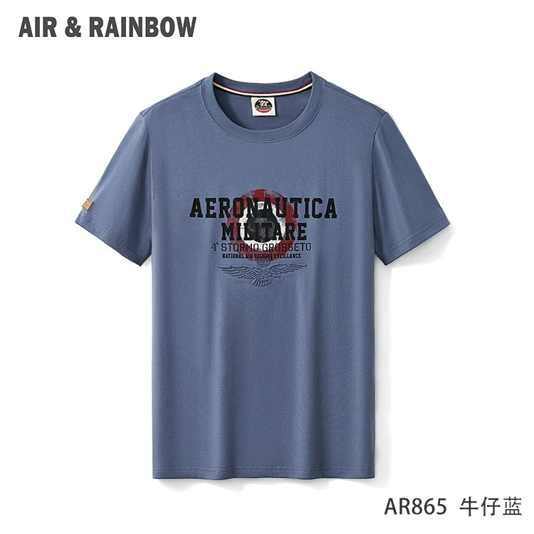 【紧密赛络纺纯棉】美式字母无手感印花钢印男士夏季圆领短袖Ｔ恤865