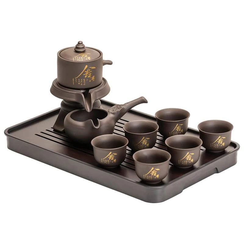 紫砂舍得懒人茶具套装家用客厅自动茶壶功夫茶杯茶盘泡茶神器