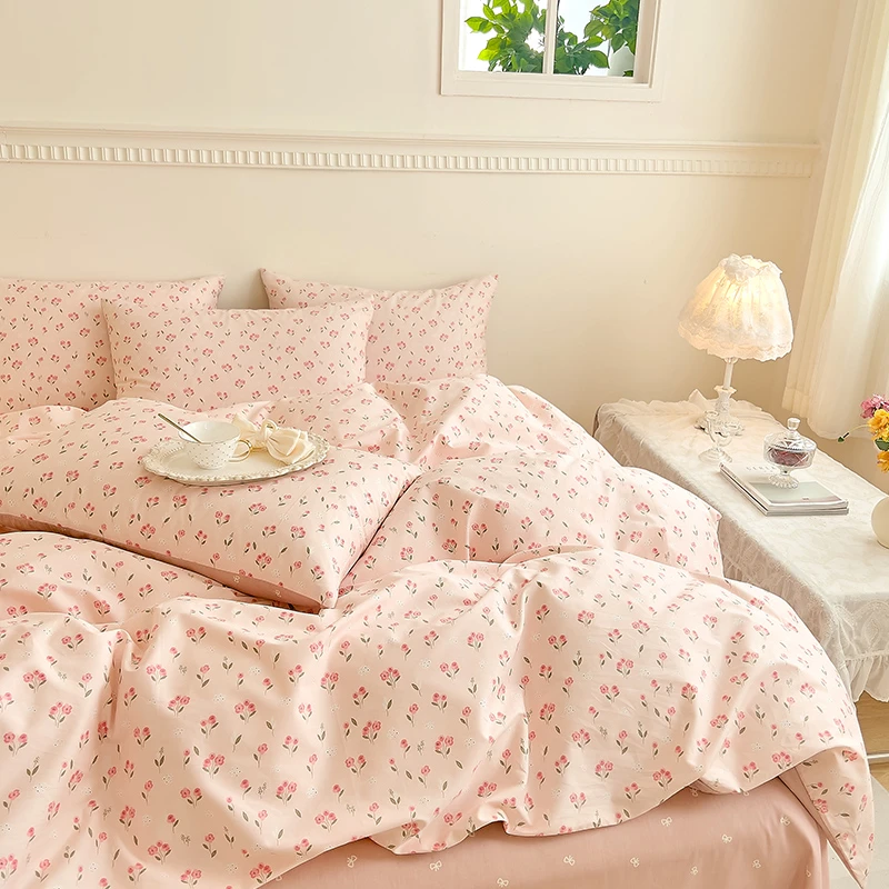 新款四件套全棉小碎花四件套柔软舒适学生宿舍床上用品