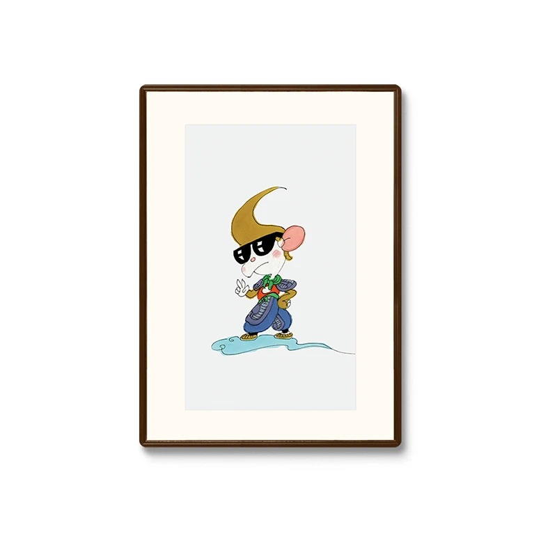 蔡志忠【孙悟空】手工丝网版画 玄关装饰画 客厅背景墙挂画