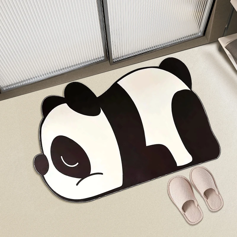 软质硅藻泥地垫吸水防滑速干脚垫耐脏家用厕所进门通用异形爬爬熊