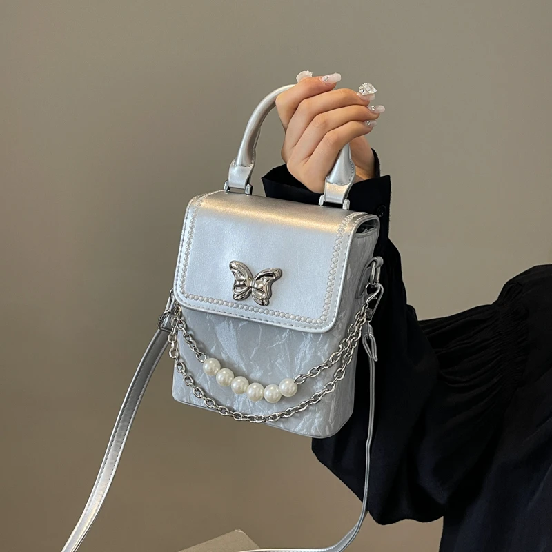 2024新款潮包包女休闲时尚百搭气质单肩斜挎手提竖款手机包小方包