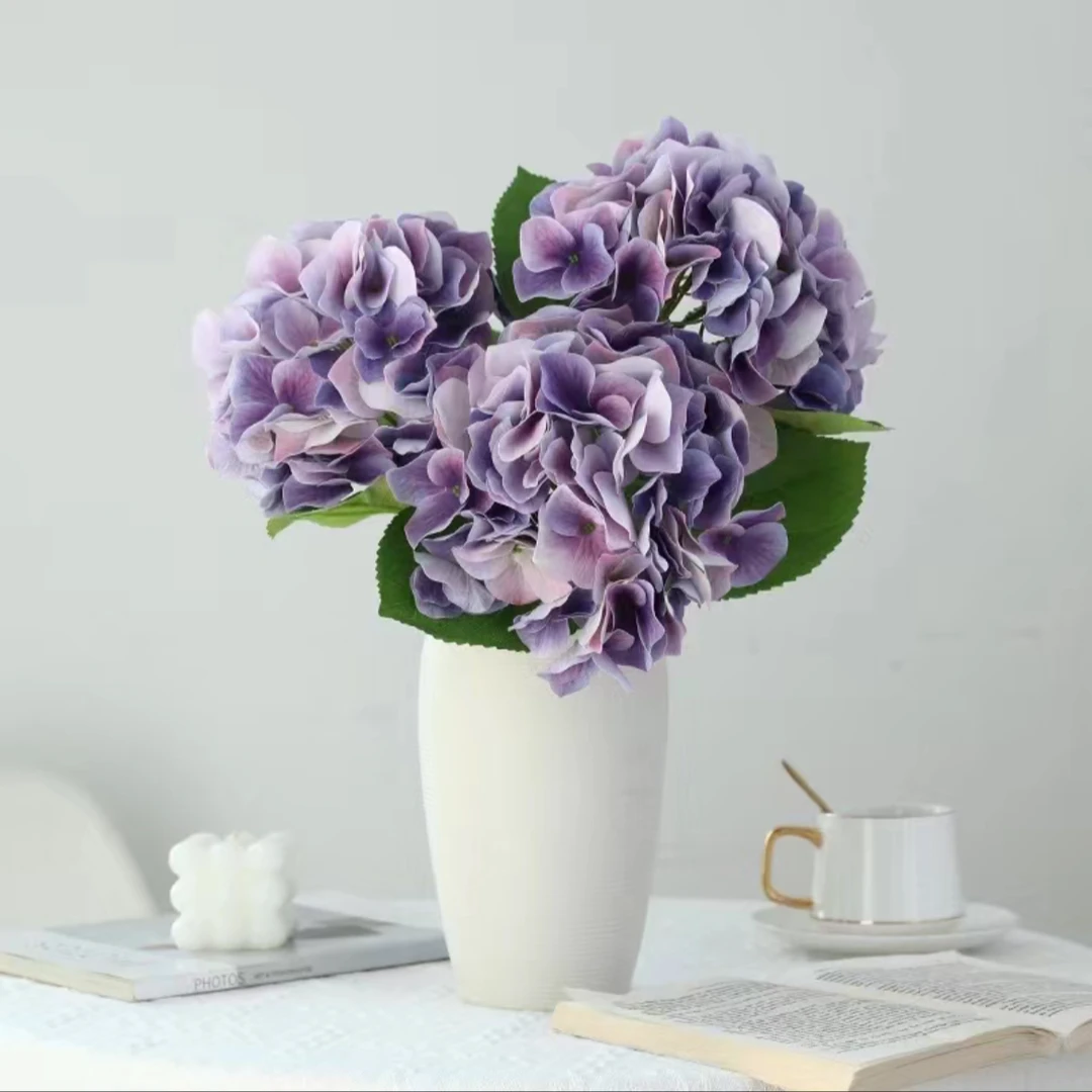 人载花间 仿生干花绣球花仿真花蓝色保湿手感假花客厅摆件摆设好