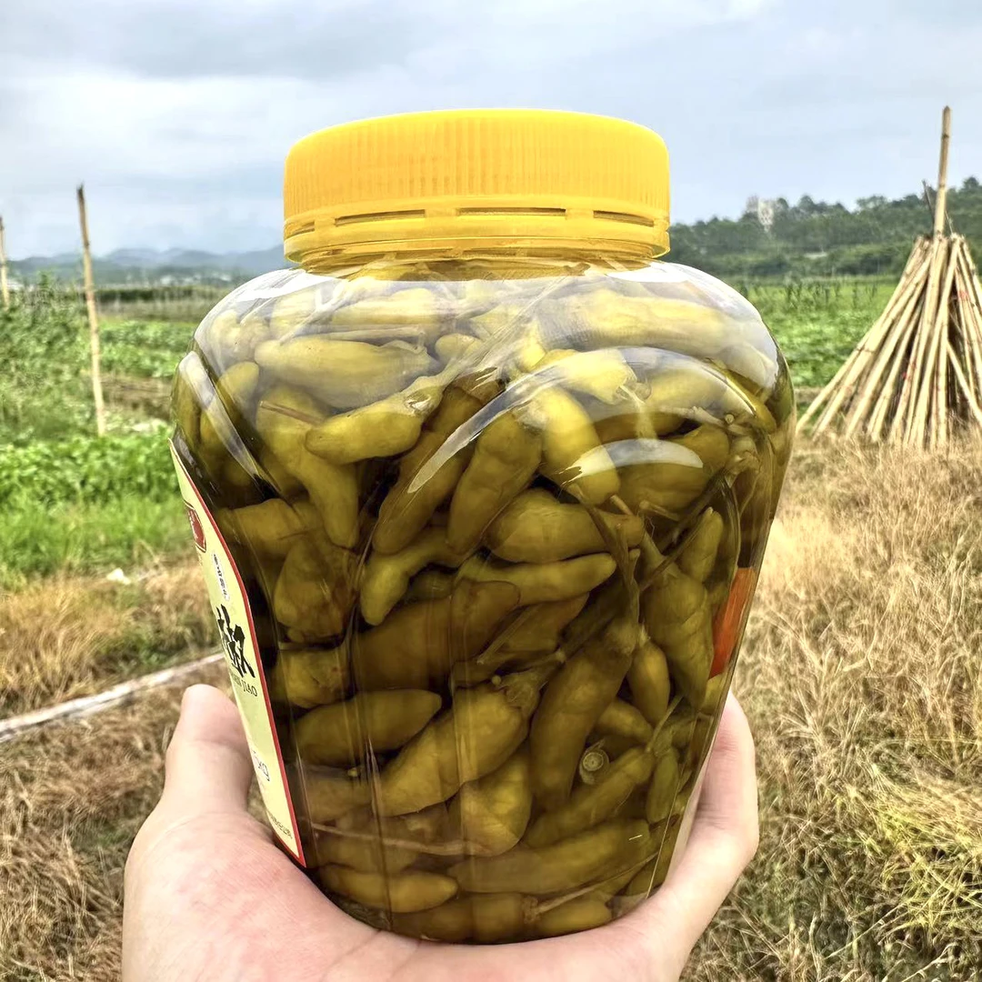 广西特产酸辣野山椒1.15kg中等辣度香辣爽口开盖即食下粥下饭菜