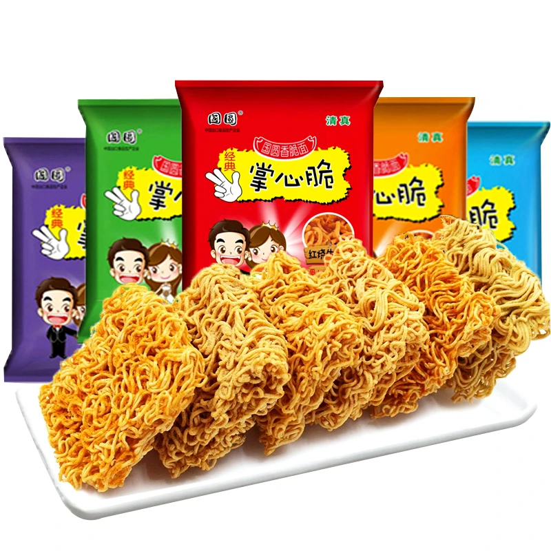 【超值装】国圆掌心脆整箱批发多口味清真干吃面香辣干脆面方便面
