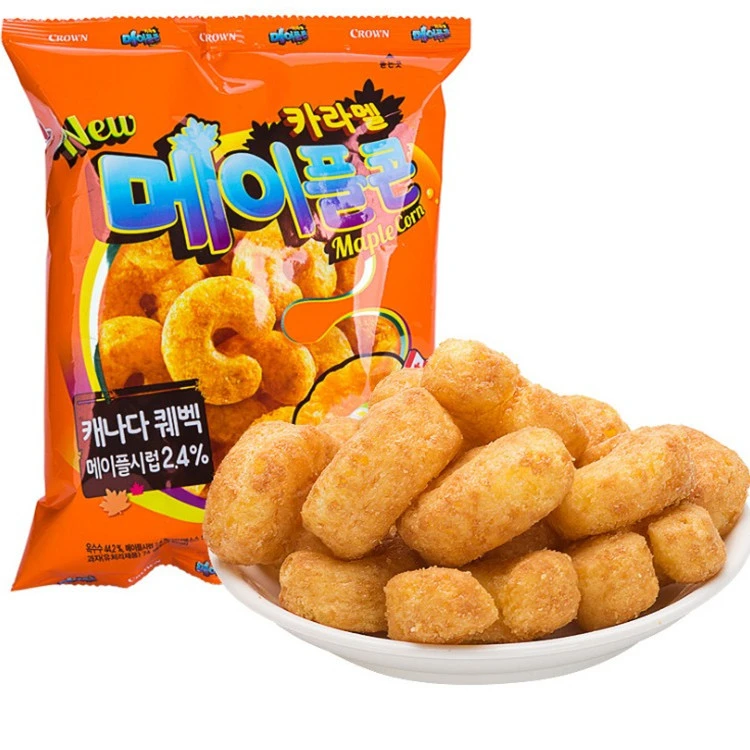 韩国进口克丽安裹糖浆玉米脆酥脆浓郁即食美味香味混合可爱香甜