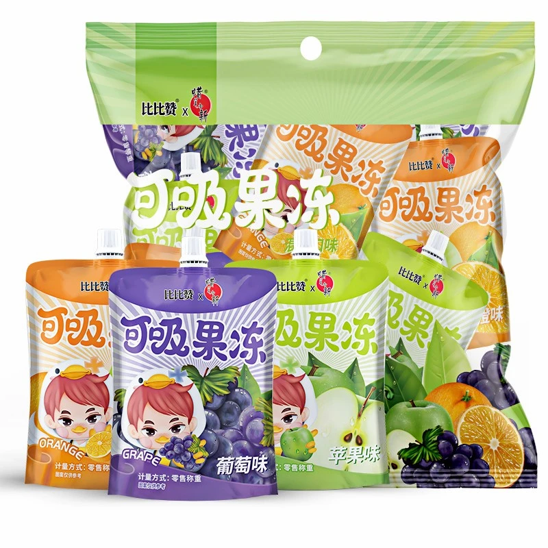 【18周年●开学季】比比赞可吸果冻网红小零食香橙水果味果冻混合味