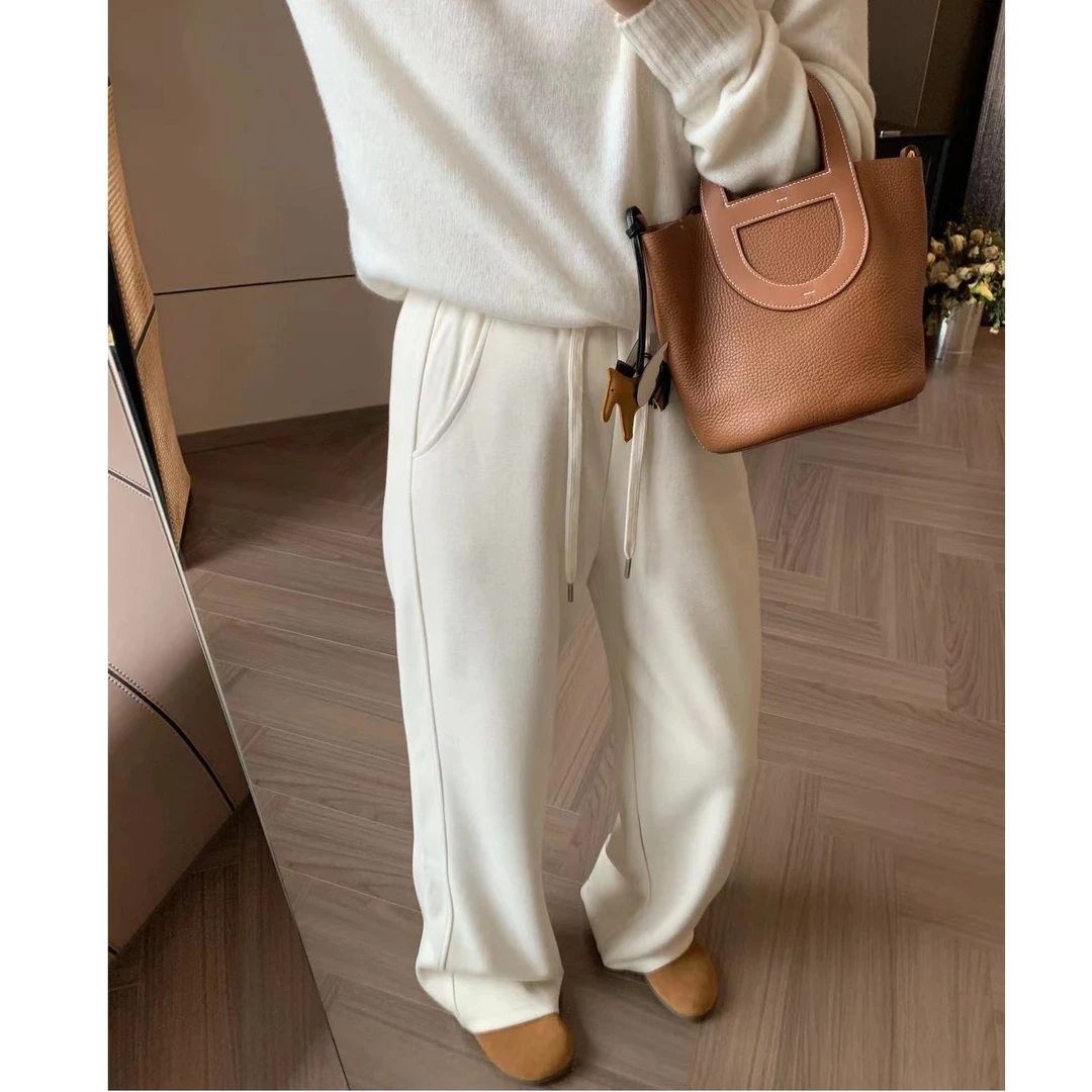 SANMI/叁米*醋酸系列**松紧腰头阔腿裤 0959