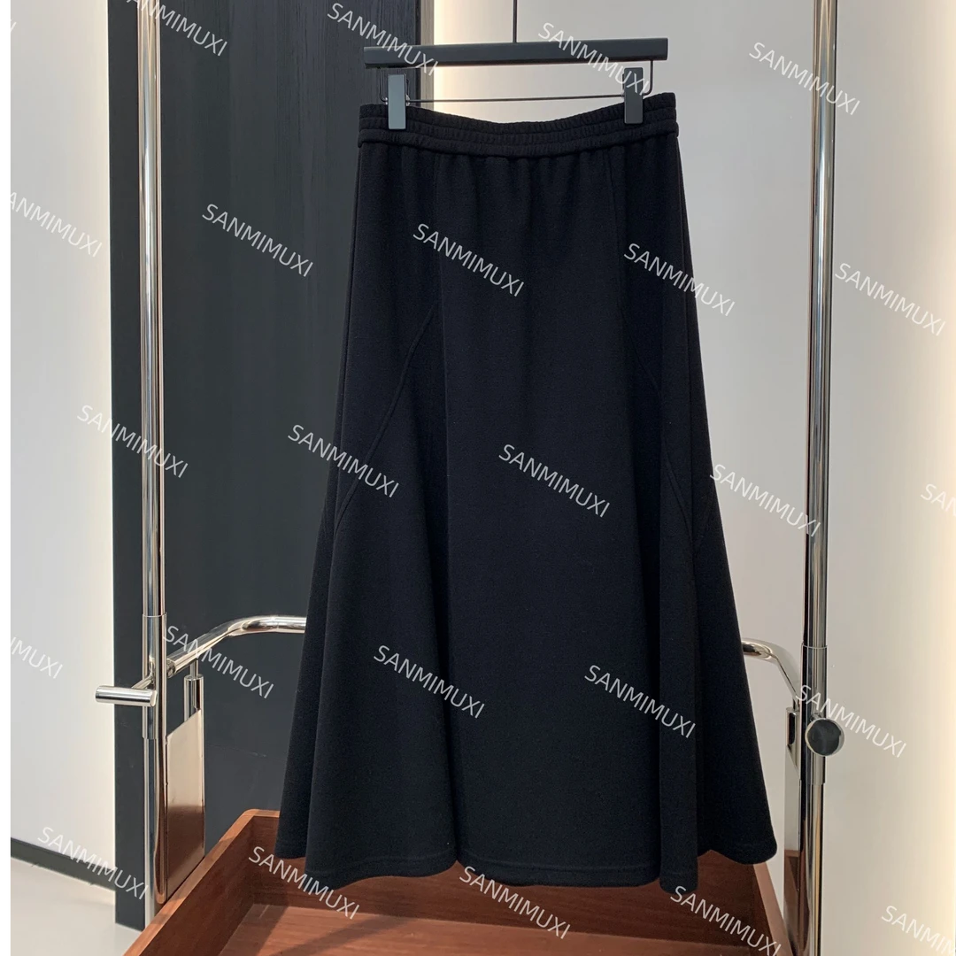 SANMI/叁米  **醋酸系列**秋冬显瘦鱼尾半身长裙  30357