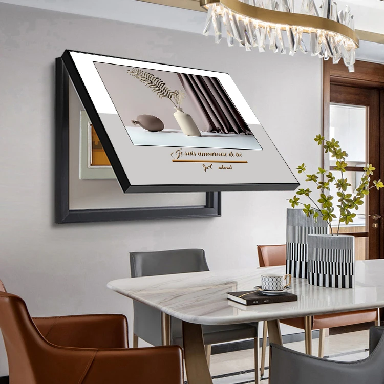 新款餐厅装饰画轻奢高级感饭厅家用多媒体高档挂画现代轻奢风花卉