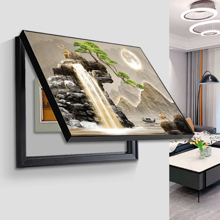 电表箱装饰画免打孔现代简约客厅开关电表盒配电箱挂画