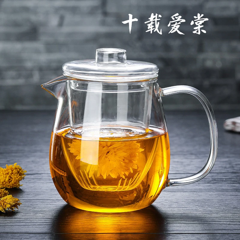耐热玻璃茶壶花草功夫茶壶内胆过滤小企鹅高硼硅煮茶壶加厚泡茶壶