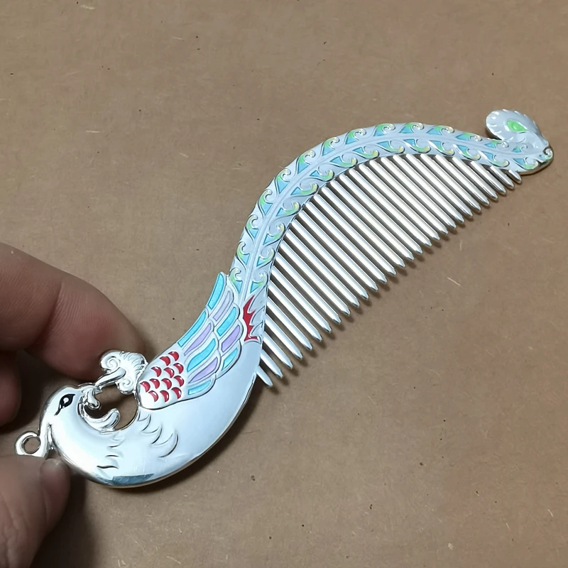 足银银制品 银梳子9999足银女款个性生日礼物