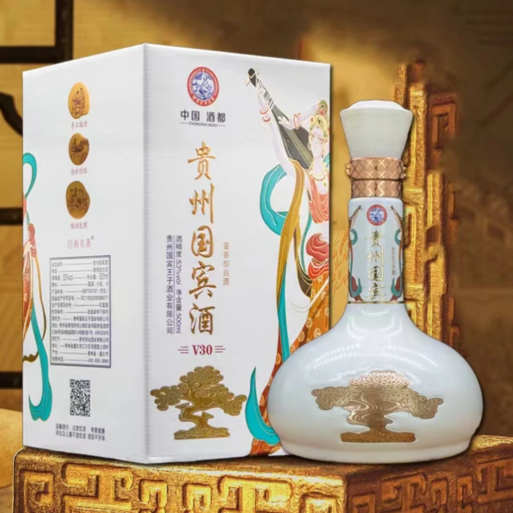 经典名著贵州国宾酒V30酱香型白酒500ml*6整箱53%Vol