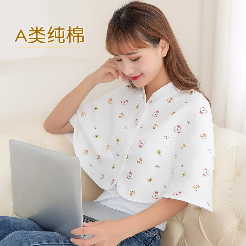 月子护肩颈椎坎肩睡觉纯棉保暖夏天薄空调产妇喂奶哺乳披肩护肩膀