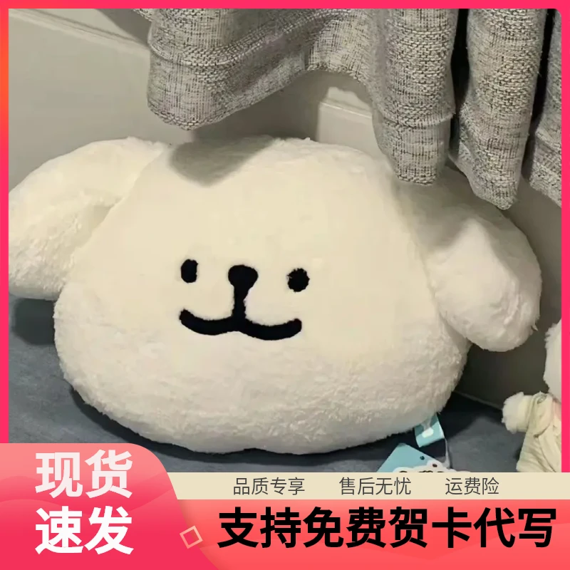 可爱线条小狗毛绒玩偶抱枕床头陪睡娃娃女生日礼物睡觉抱枕布娃娃