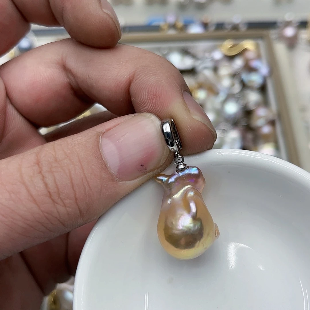 淡水珍珠颈饰银S925镶嵌97