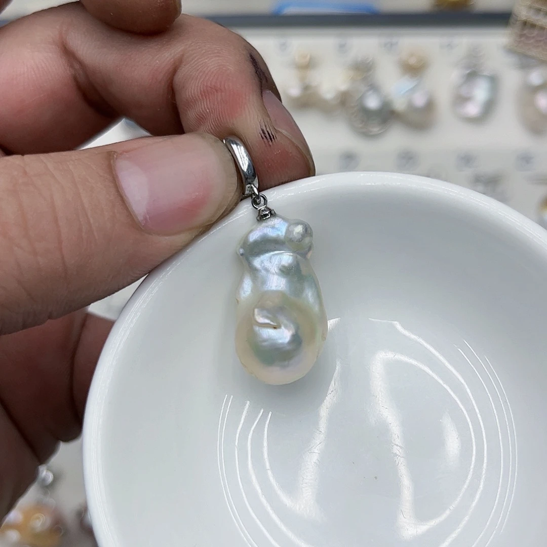 淡水珍珠颈饰银S925镶嵌49
