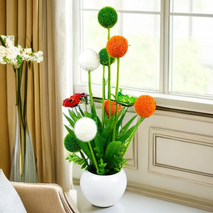仿真花富贵球客厅高端可爱节日家居手工百搭寓意生活塑料摆放摄影