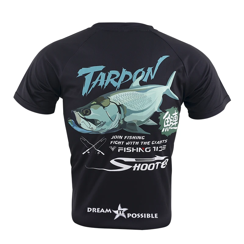 冰丝钓鱼防晒服短袖T恤运动休闲透气男款半袖宽松吸湿排汗可定制