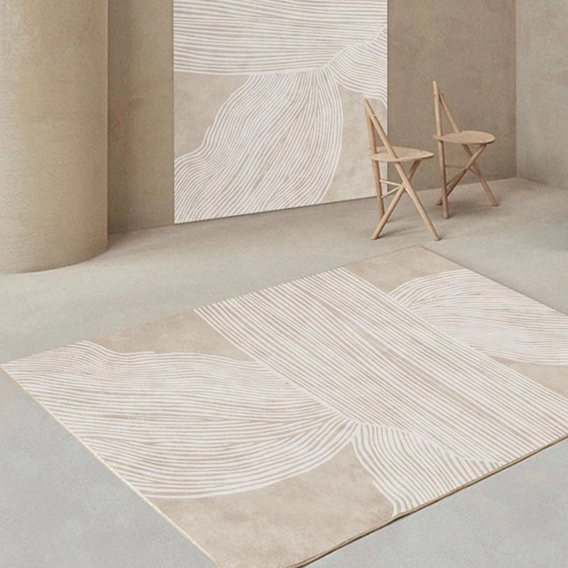 日系毛绒地毯客厅茶几毯日式家用侘寂轻奢风简约房间卧室床边地毯