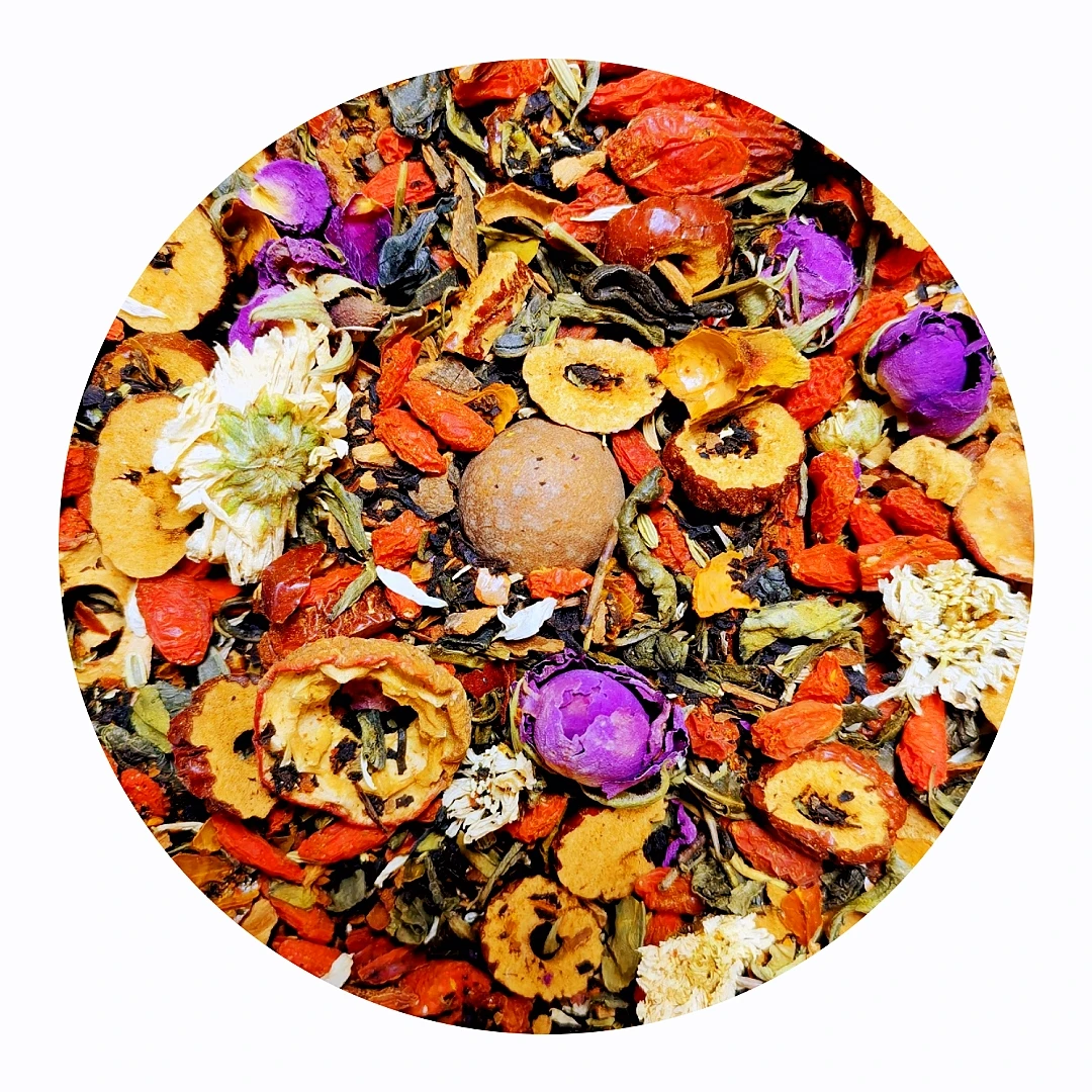 新疆和田混合茶玫瑰花茶枸杞红枣菊花待客茶藿香茶于田阿塔米拉丝