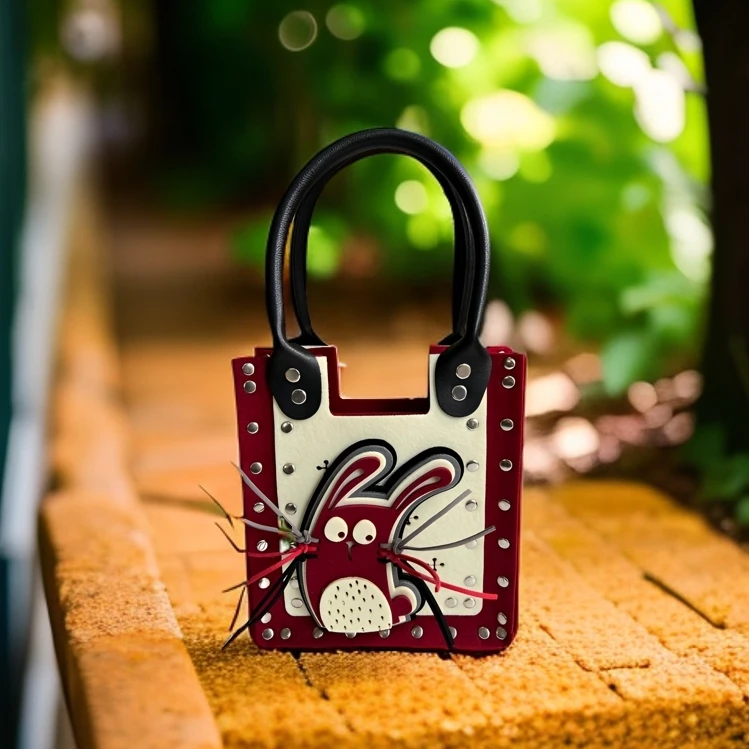 网红手提包 休闲百搭毛毡包 安哥拉兔的手提包 时尚个性手拎包