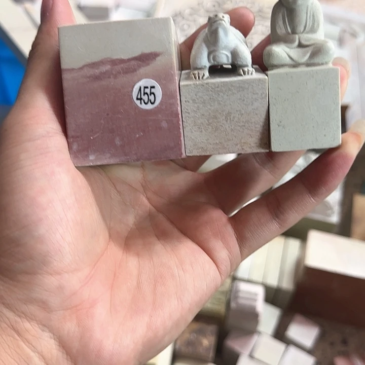 青田石新矿的三个