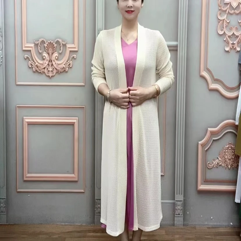 GUQIYUN/古琦云百搭时尚气质女士开衫纯色宽松外套长袖春夏