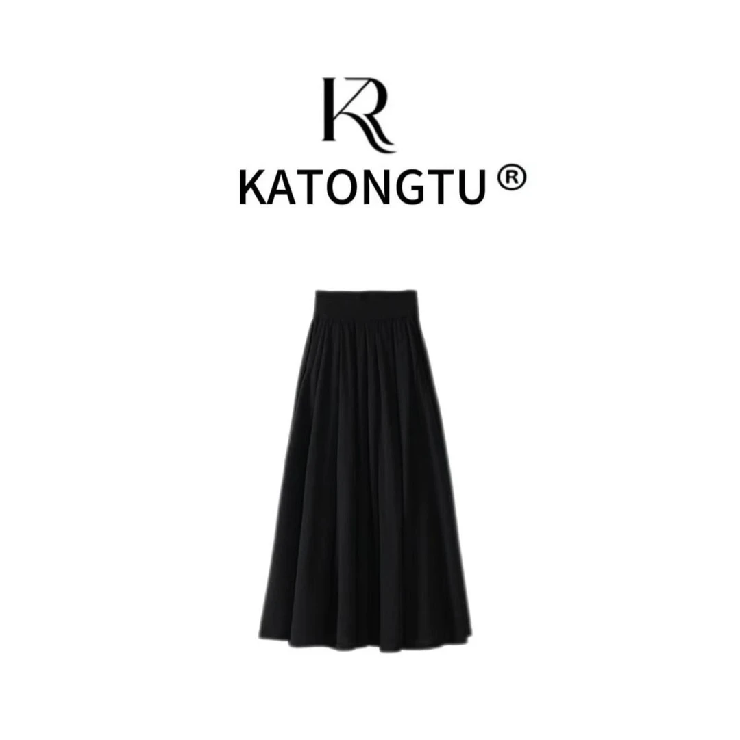 katongtu/卡通兔【波光灵动】秋冬复古知性气质款A字半身裙 YN24232