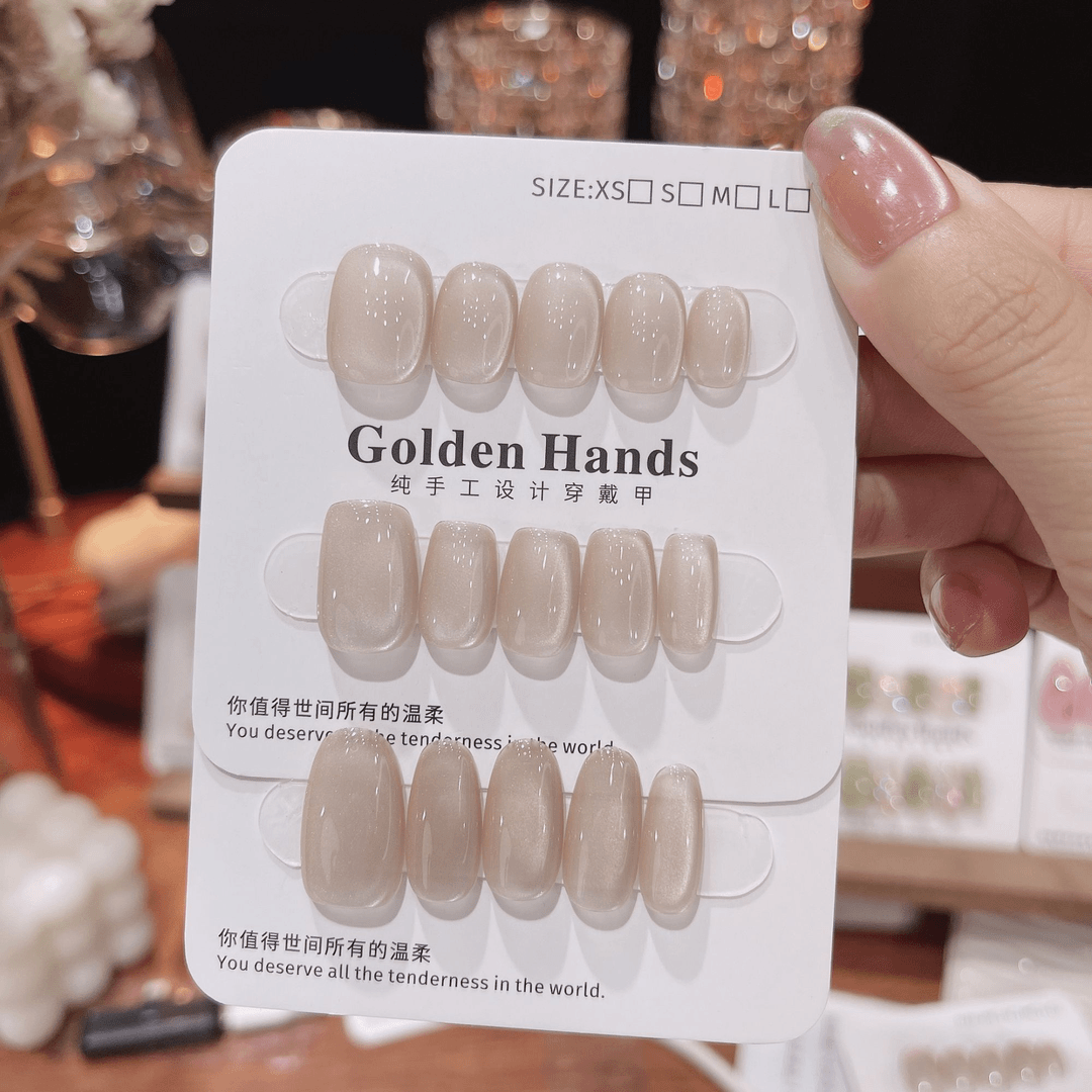 【简爱】纯手工穿戴甲  绵密猫眼 简约大气美甲Z