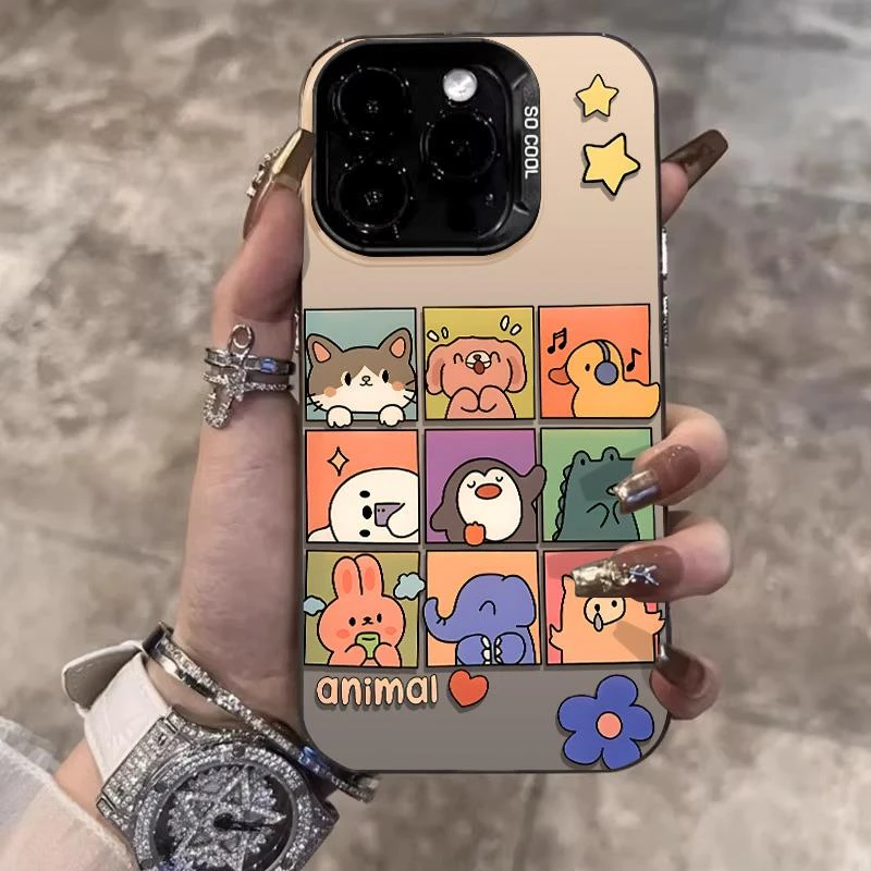 适用格子动物2024个性苹果15pro高级感iphone14plus新款13手机壳