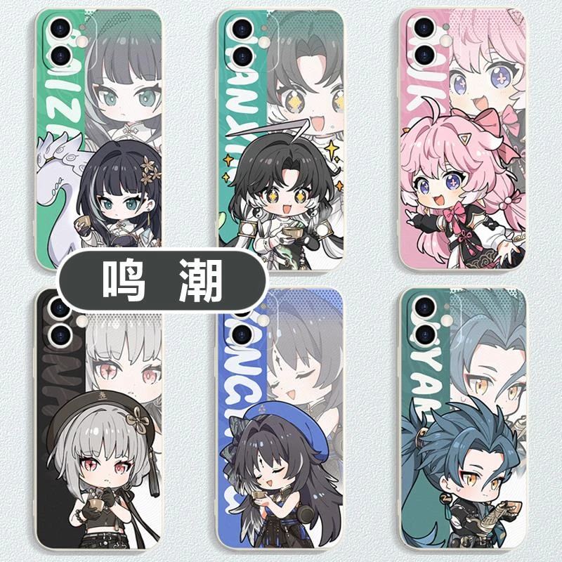 适用鸣潮苹果14高级感iPhone15pro游戏周边12max二次元11卡手机壳