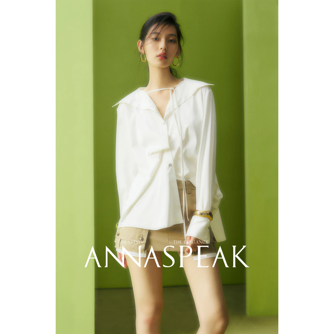 ANNASPEAK CozyFit松弛慵懒风桑蚕丝高级长袖上衣AS夏季新款衬衫