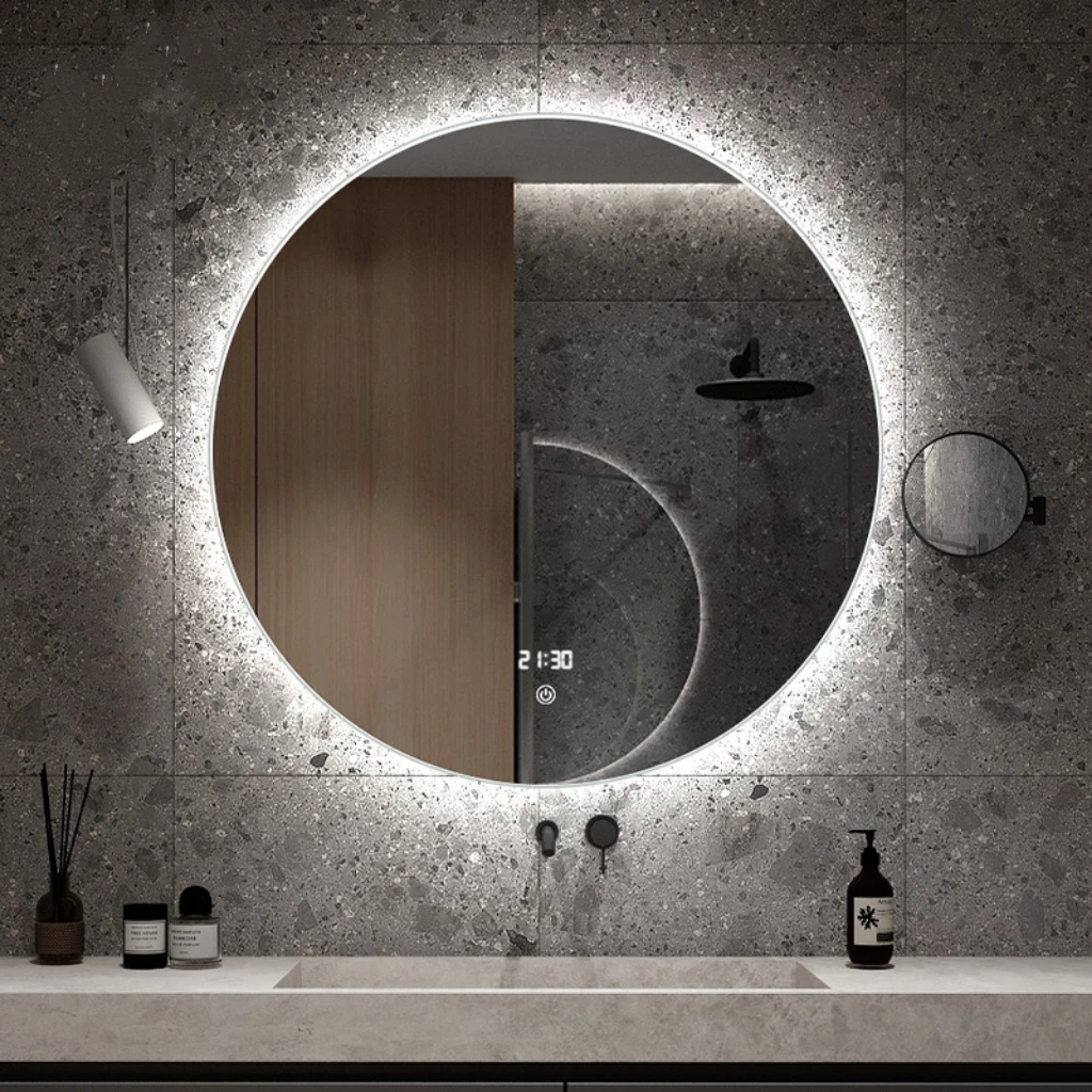 奥沁瑞智能LED圆镜壁挂卫生间浴室镜子防雾带灯化妆镜厕所梳妆镜