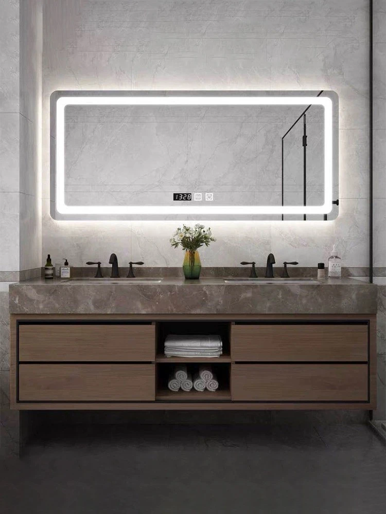 卫浴柜双盆浴室柜组合现代简约大理石岩板洗手池洗脸洗漱台柜定制