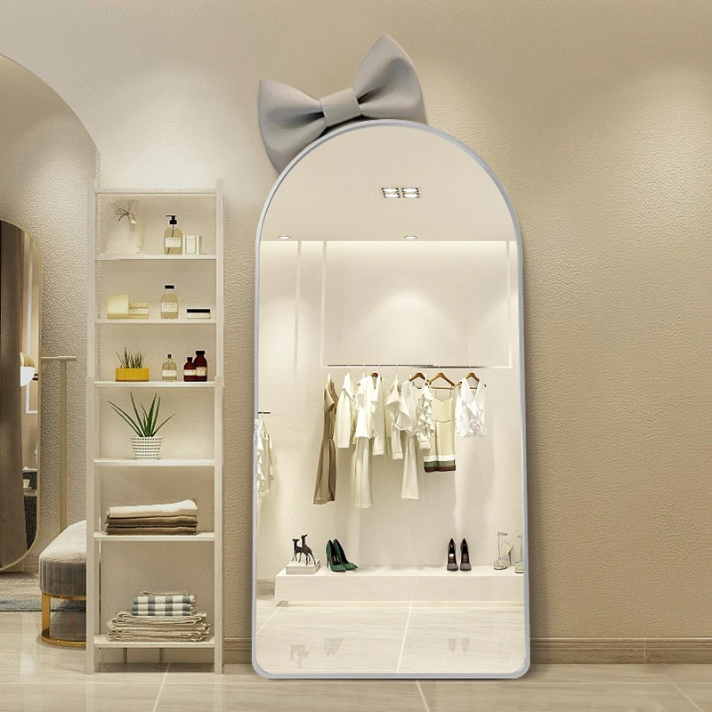 网红全身镜服装店镜子显瘦美颜落地镜穿衣镜专用女装试衣镜轻奢风